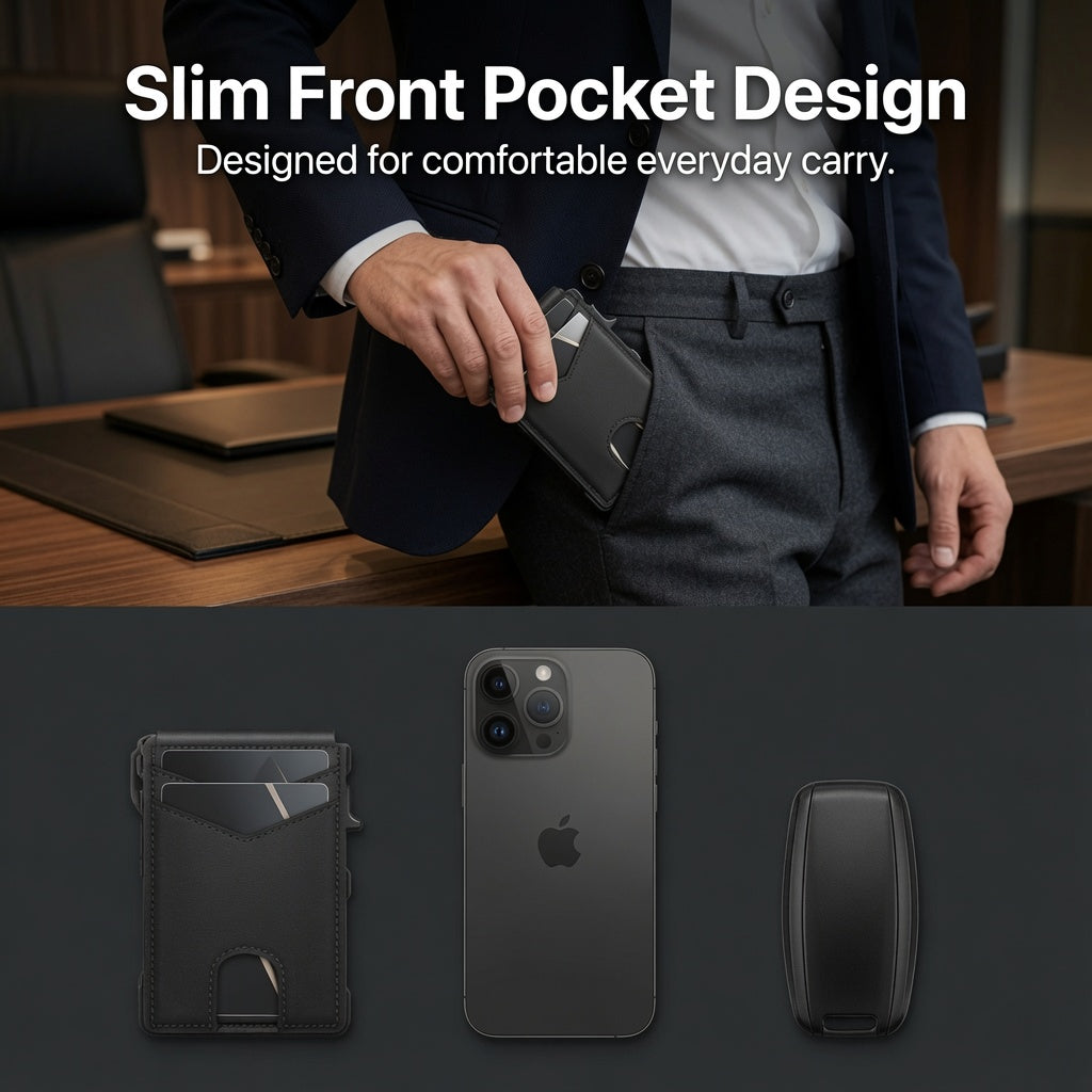 EliteVault™ Executive Black Wallet